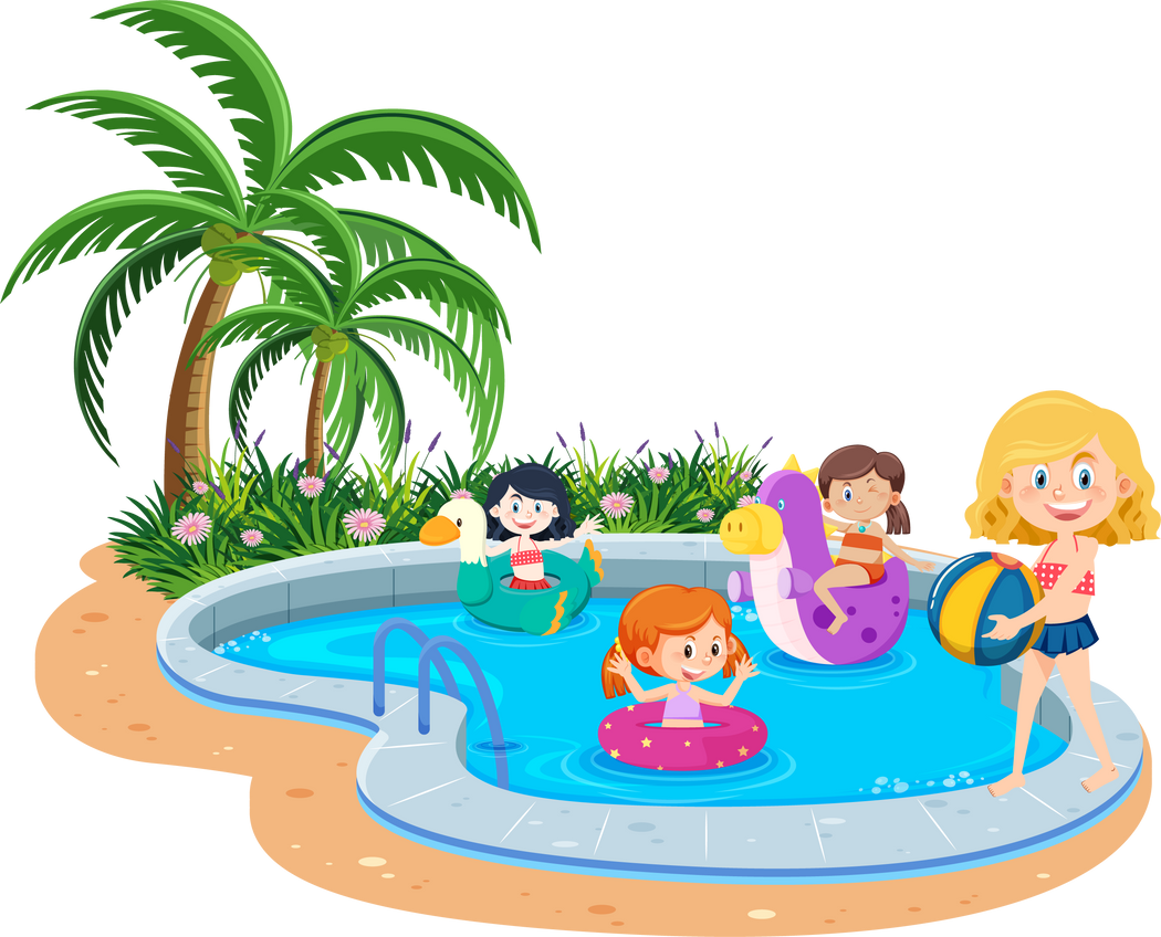 Children at Swimming Pool